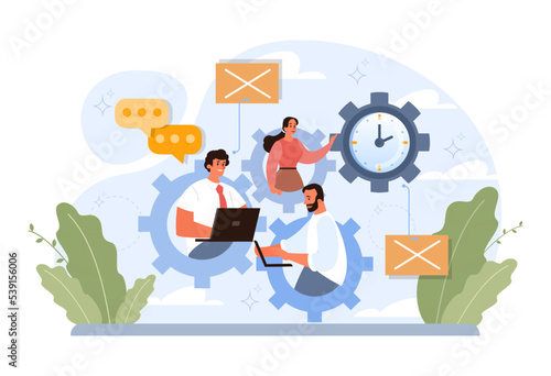 Time management concept. Business people work day planning,