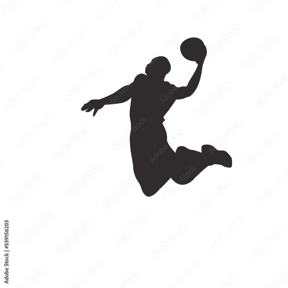 silhouette of people playing basketball