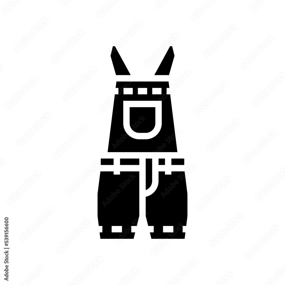 overall denim glyph icon vector. overall denim sign. isolated symbol illustration overall denim glyph icon vector. overall denim sign. isolated symbol illustration