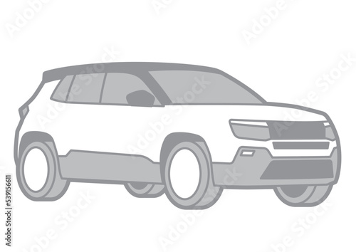 SUV - VECTOR ILLUSTRATOR WITH WHITE BACKGROUND - SPORTCAR_T072 : 539156611