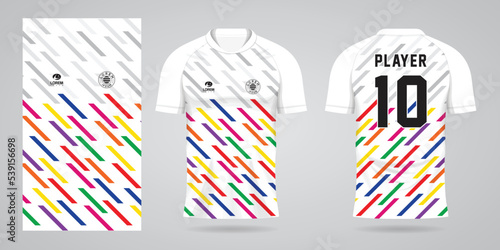 colorful football jersey sport design template
