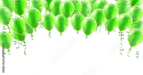 Green Party Balloons Backgr...