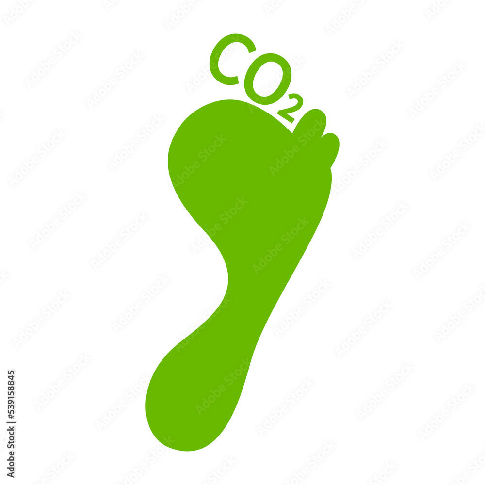 Carbon footprint C02 vector isolated symbol Carbon footprint C02 vector isolated symbol