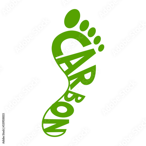 Carbon footprint sign. Carbon neutral. Vector isolated icon