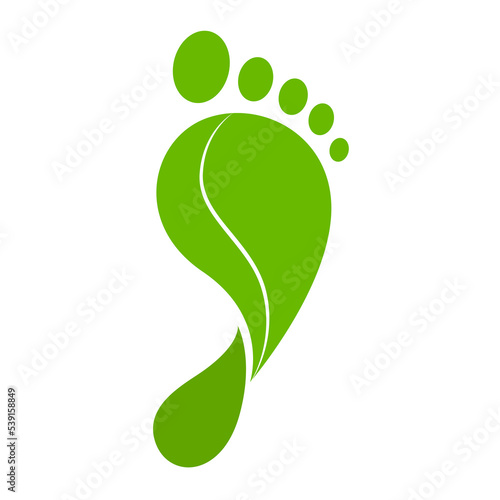 Carbon footprint sign. Eco friendly isolated vector leaf icon