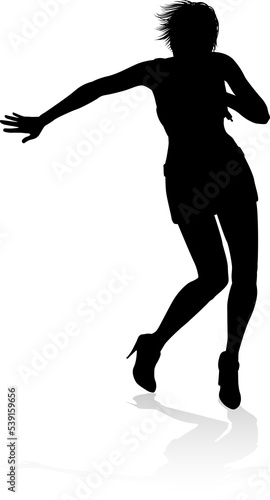Singer Pop Country or Rock Star Silhouette Woman
