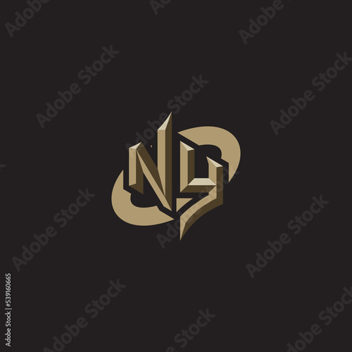 NY initials concept logo professional design esport gaming