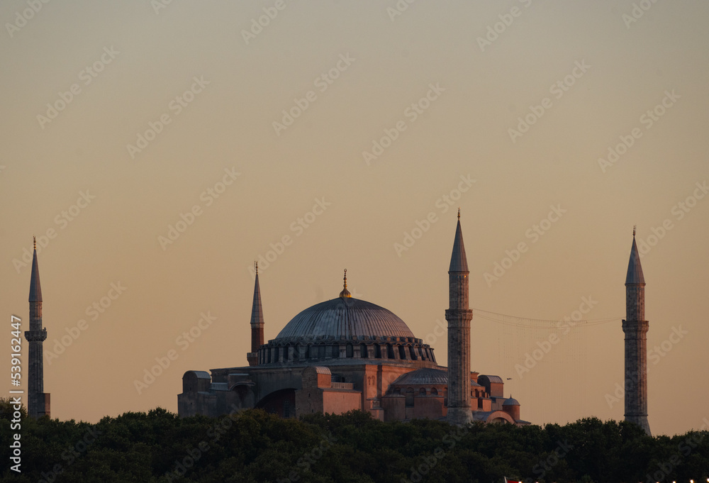 Fototapeta premium Ayia Sofia in the evening night 