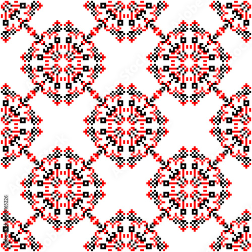 Seamless pattern traditional Ukrainian embroidery, ethnic ornament vyshyvanka