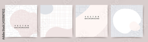 Neutral minimal abstract background in pastel colors with  texture.Vector illustration for social media stories and post, invitation, branding design, banner, presentation, poster, advertising