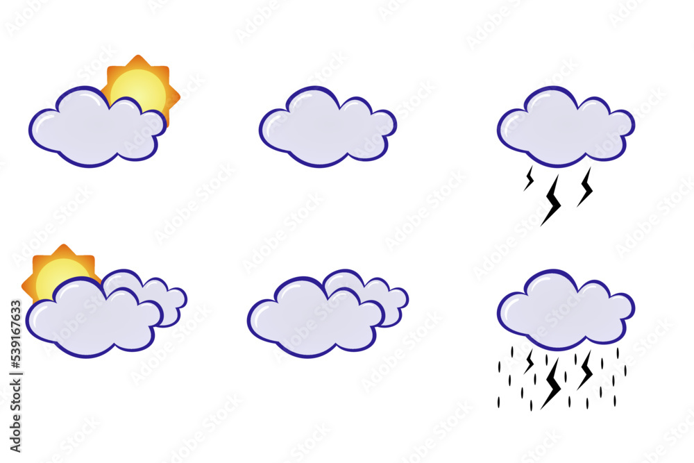 Obraz premium Clouds with six variety of weathers