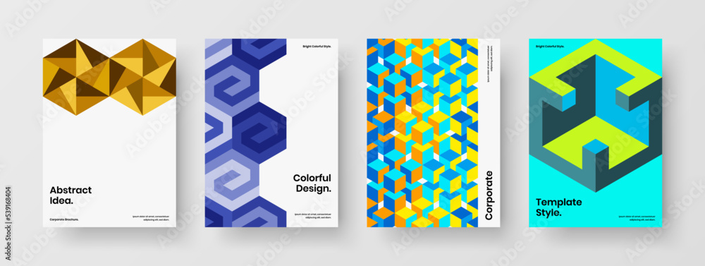 Premium postcard design vector template collection. Bright geometric shapes corporate identity illustration bundle. Premium postcard design vector template collection. Bright geometric shapes corporate identity illustration bundle.