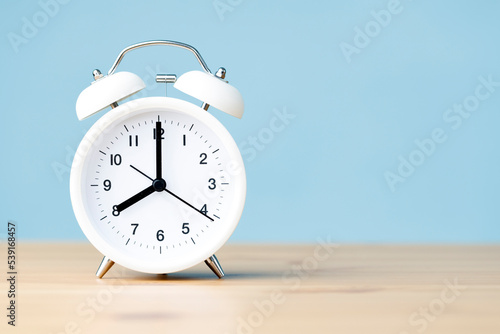 White retro alarm clock