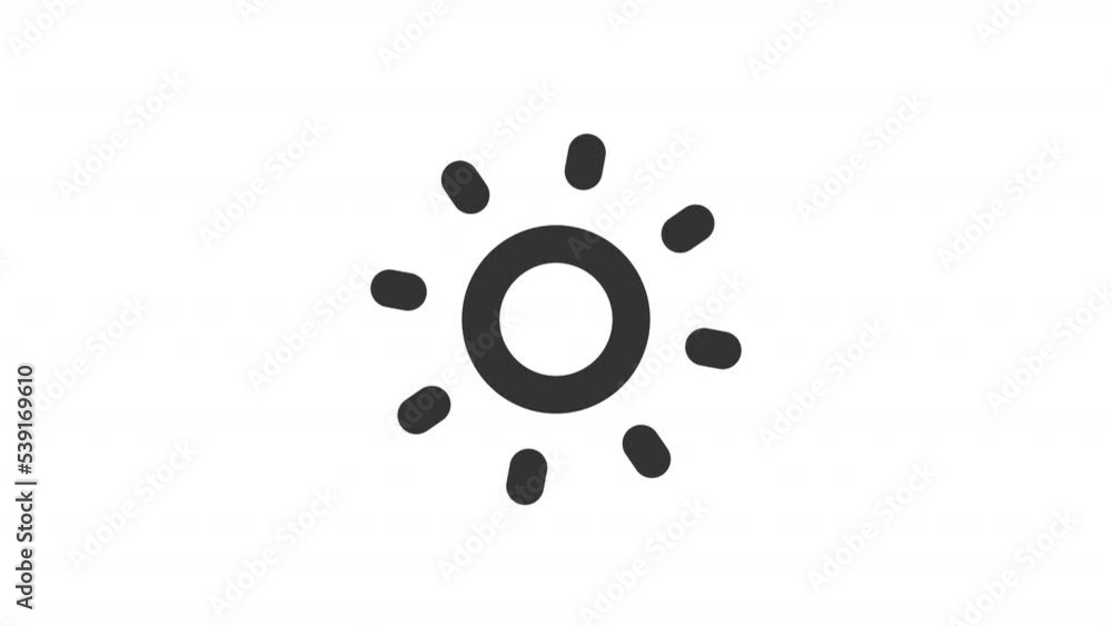 Animated light mode line ui icon. Daytime. Screen brightness. Seamless loop HD video with alpha channel on transparent background. Outline isolated user interface element motion graphic animation Animated light mode line ui icon. Daytime. Screen brightness. Seamless loop HD video with alpha channel on transparent background. Outline isolated user interface element motion graphic animation