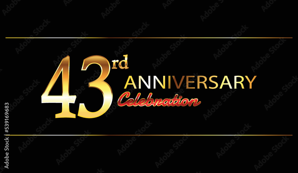 43 anniversary background. 43rd anniversary celebration. 43 year anniversary celebration. Anniversary on black background. 43 anniversary background. 43rd anniversary celebration. 43 year anniversary celebration. Anniversary on black background.