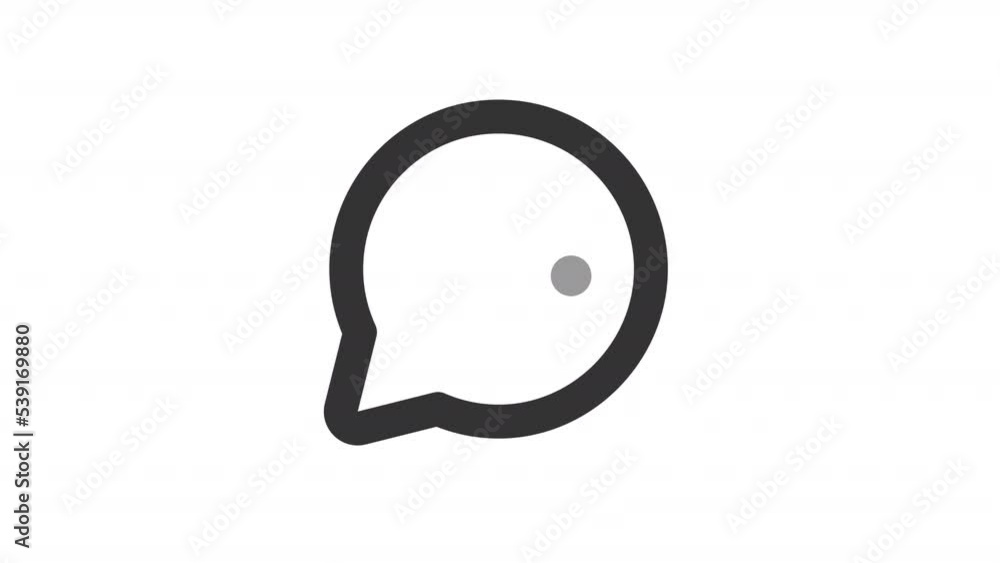 Animated comment line ui icon. Reply to social media post. Seamless loop HD video with alpha channel on transparent background. Outline isolated user interface element motion graphic animation Animated comment line ui icon. Reply to social media post. Seamless loop HD video with alpha channel on transparent background. Outline isolated user interface element motion graphic animation