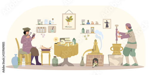 Ancient Healer Flat Composition