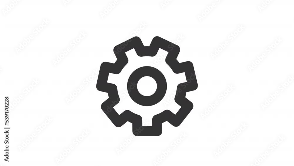 Animated setting gear line ui icon. Developer mode. Setup. Seamless loop HD video with alpha channel on transparent background. Outline isolated user interface element motion graphic animation Animated setting gear line ui icon. Developer mode. Setup. Seamless loop HD video with alpha channel on transparent background. Outline isolated user interface element motion graphic animation