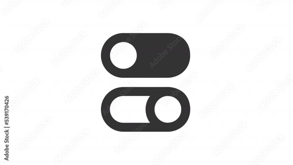 Animated shifting line ui icon. Switch on and off buttons. Seamless loop HD video with alpha channel on transparent background. Outline isolated user interface element motion graphic animation Animated shifting line ui icon. Switch on and off buttons. Seamless loop HD video with alpha channel on transparent background. Outline isolated user interface element motion graphic animation