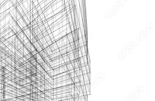abstract architectural background 3d illustration