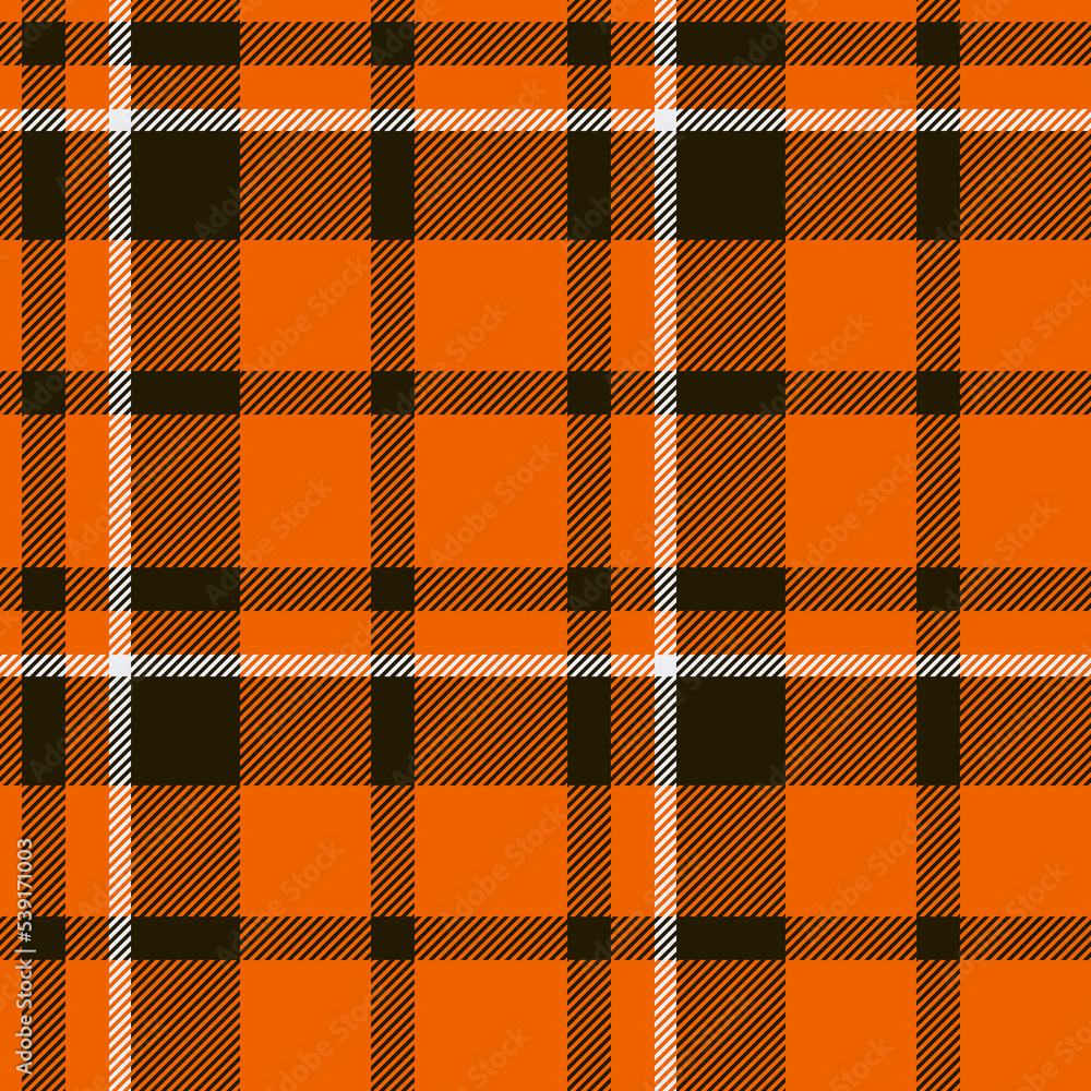 Plaid seamless pattern in orange. Check fabric texture. Vector textile print. Plaid seamless pattern in orange. Check fabric texture. Vector textile print.