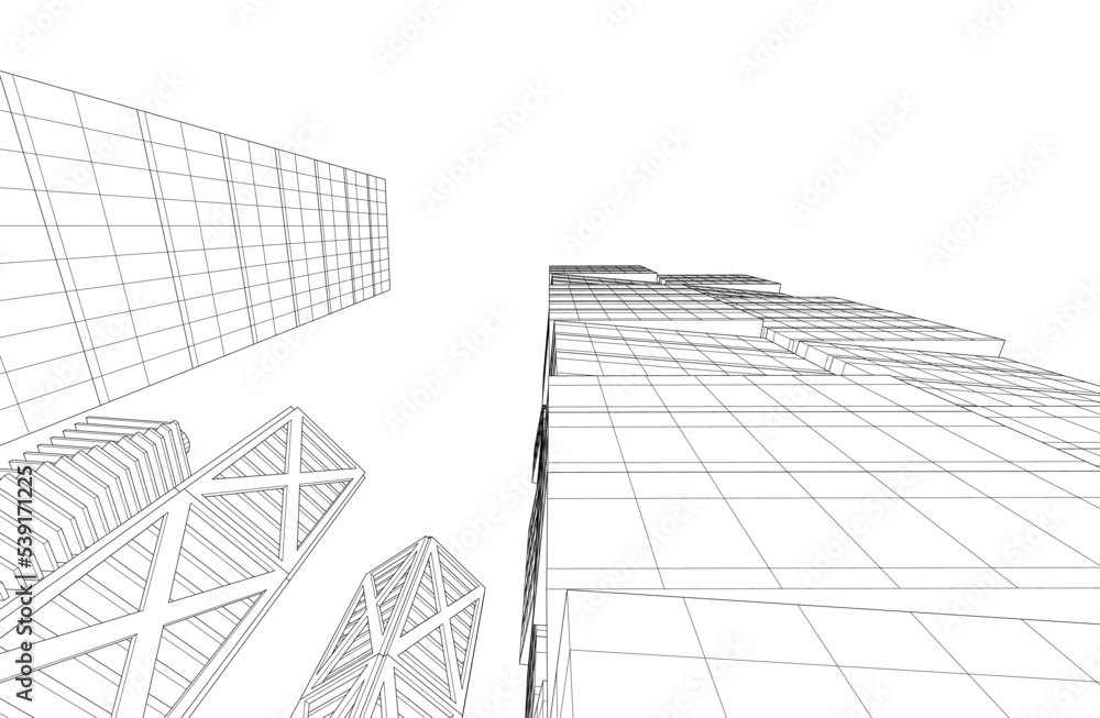 Fototapeta premium skyscrapers in the city