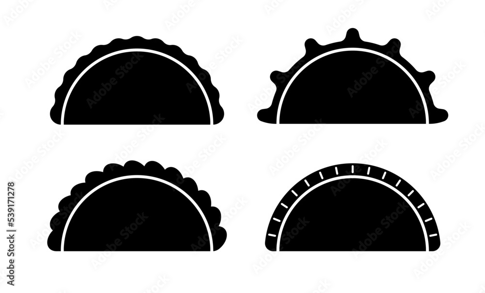 empanadas vectors icon set, isolated EPS, vectorial empanada argentina, argentine empanadas, argentinian empanadas, patty pie empanadas vectors icon set, isolated EPS, vectorial empanada argentina, argentine empanadas, argentinian empanadas, patty pie