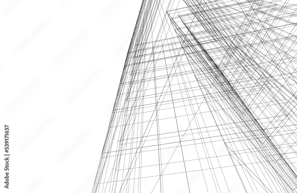 Modern architecture vector 3d illustration Modern architecture vector 3d illustration