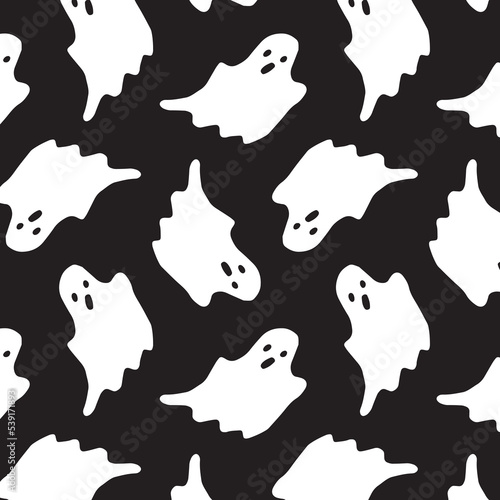 White ghost pattern on black