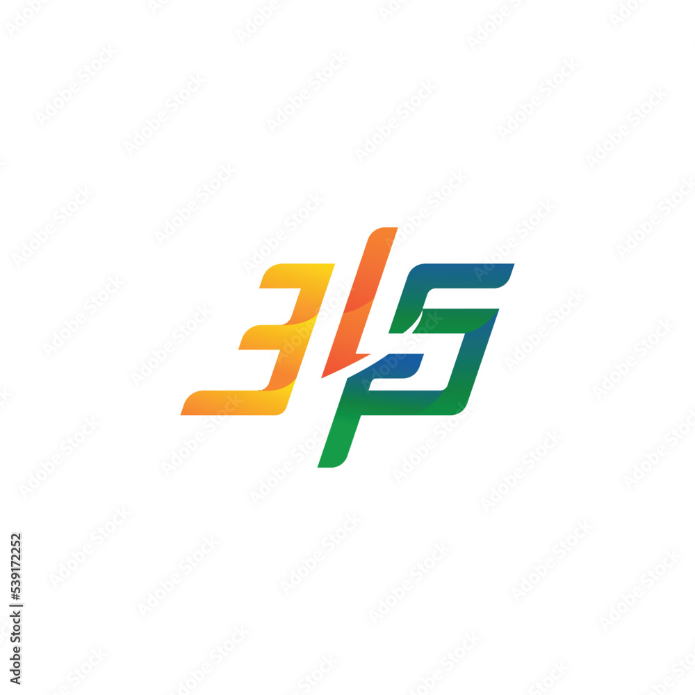 Gradient 345 lettering logo Gradient 345 lettering logo