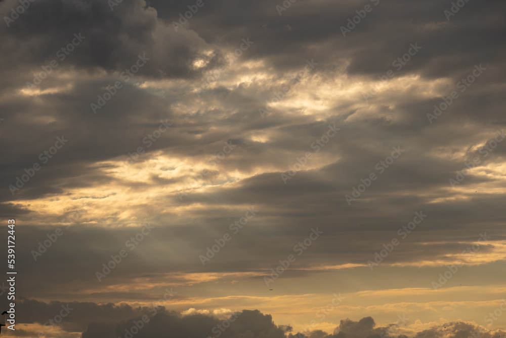 Marvelous yellow mystical dramatic sky over Istanbul Marvelous yellow mystical dramatic sky over Istanbul