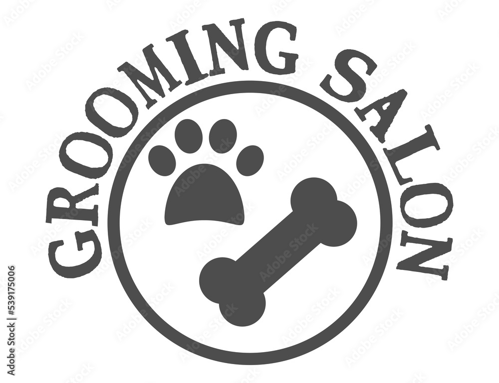 lettering for Grooming salon. Logo for dog hair salon, dog styling and grooming shop, store for pets lettering for Grooming salon. Logo for dog hair salon, dog styling and grooming shop, store for pets