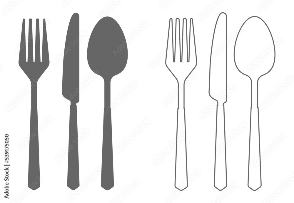 Set of fork and knife on a plate. Cutlery fork spoon and plate. vector sketch isolated Set of fork and knife on a plate. Cutlery fork spoon and plate. vector sketch isolated