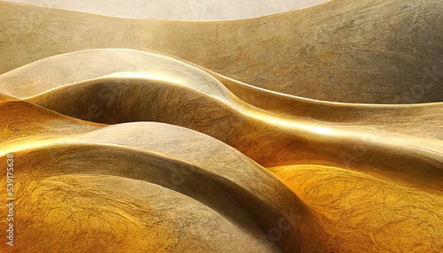 Golden wave, abstract, elegant, retro and delicate graphic element in fine detail modern art style, background design.