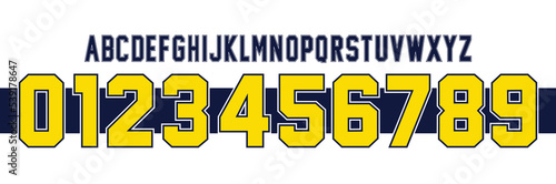 font vector team 2022 kit sport style font. football style font with lines. Boca font. xeneize .sports style letters and numbers for soccer team