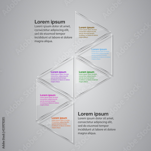 business infographic 3 d arrow style,Glass design, can be used for workflow layout, diagram, annual report, web design.Creative banner, label vector.