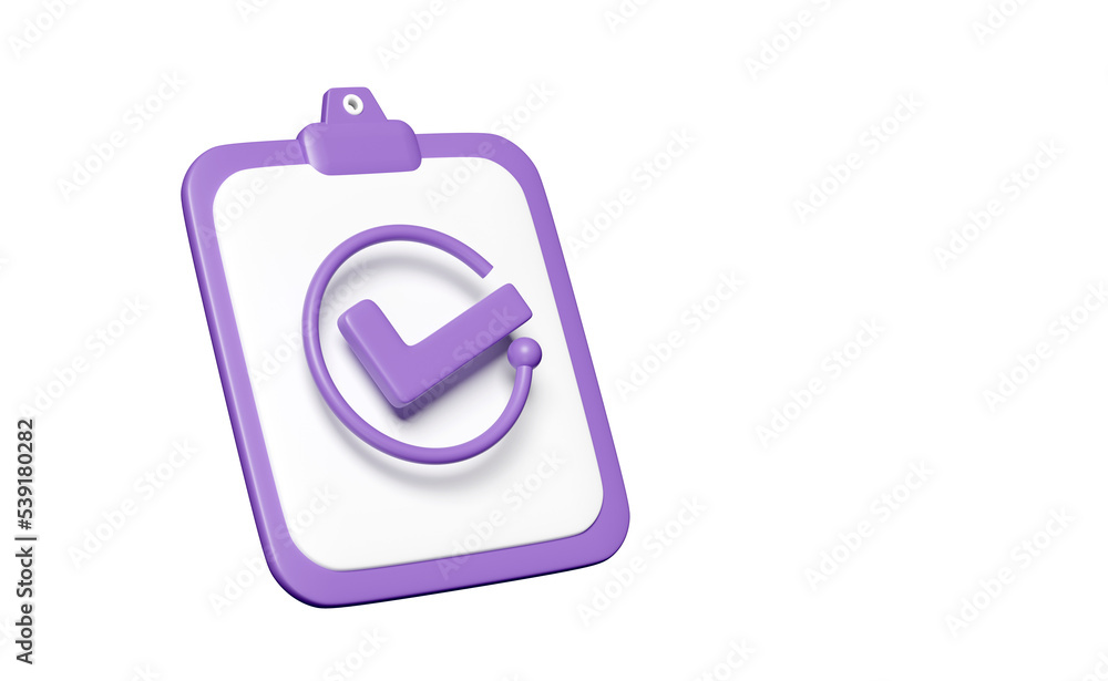 3d purple checklist paper icon isolated. check marks, tick marks symbols, project plan, business strategy, purchase contract concept, 3d render illustration 3d purple checklist paper icon isolated. check marks, tick marks symbols, project plan, business strategy, purchase contract concept, 3d render illustration