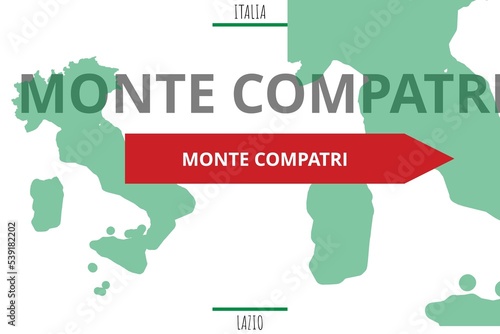 Monte Compatri: Illustration mit dem Namen der italienischen Stadt Monte Compatri photo