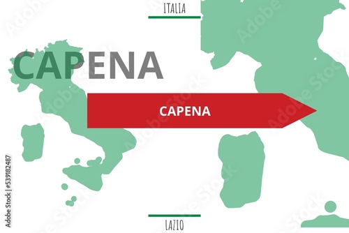 Capena: Illustration mit dem Namen der italienischen Stadt Capena photo