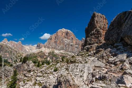 Obraz na płótnie Dolomity krajobraz góry skały szczyty Dolomite, Italy w salonie