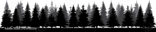 forest black silhouette design isolated vector