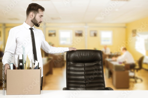 Office employee man fired. ...