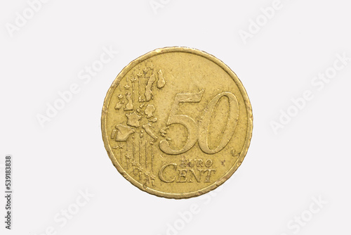 Moneda de 50 céntimos de euro photo
