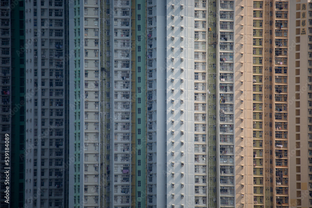 2022 Oct 14,Hong Kong.Dense and highrise residential apartment blocks in Hong Kong 2022 Oct 14,Hong Kong.Dense and highrise residential apartment blocks in Hong Kong