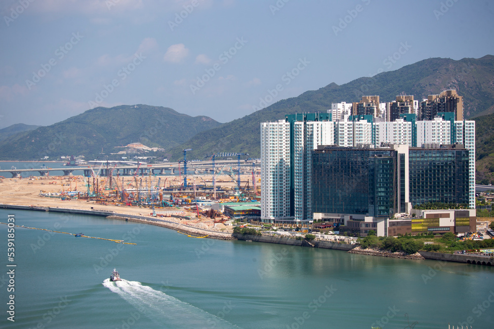 2022 Oct 10,Hong Kong.Tung Chung New Town Expansion Project, reclamation works, land development.