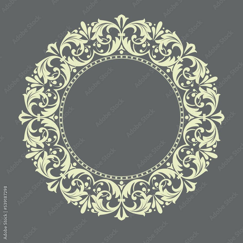 Decorative frame Elegant vector element for design in Eastern style, place for text. Floral gray border. Lace illustration for invitations and greeting cards Decorative frame Elegant vector element for design in Eastern style, place for text. Floral gray border. Lace illustration for invitations and greeting cards