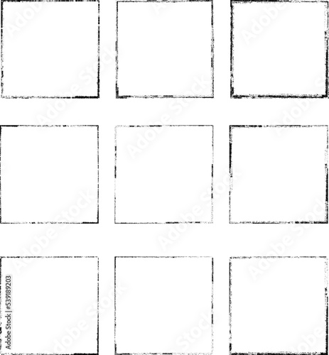 Social media covers with tiny roughen border frames. . grunge style . Post frame stories templates.  Layout for promotion .Media banner .Vector