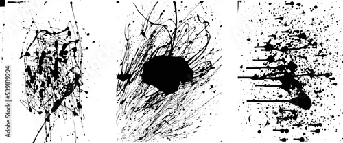 Grunge Urban textures set. Three vector textures.Dust Overlay Distress Grain ,Simply Place textures over any Object to Create grungy Effect .abstract,splattered , dirty, texture for your design. 