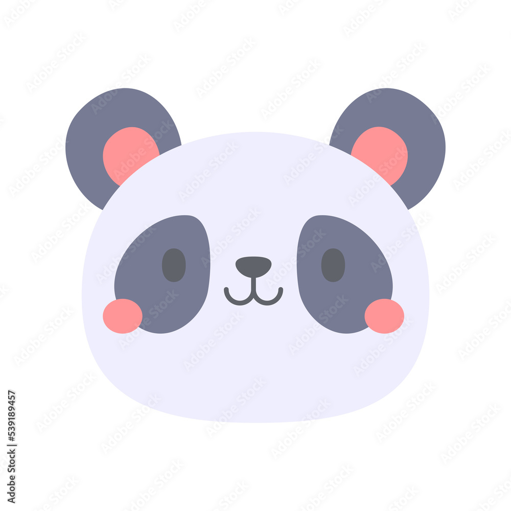 Fototapeta premium Panda vector. cute animal face design for kids