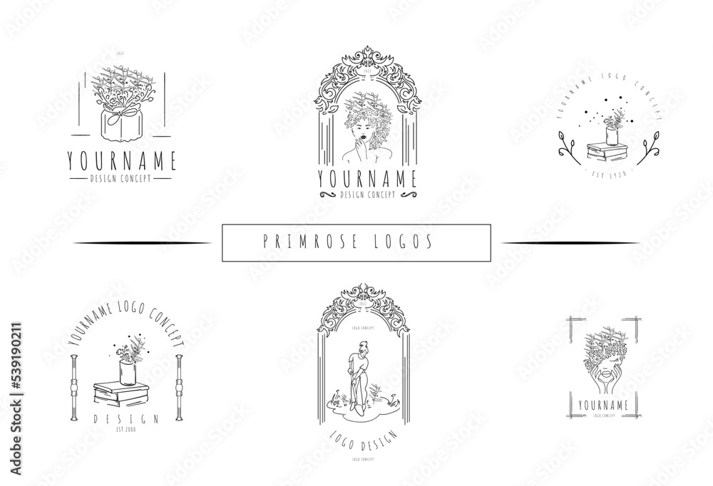Vintage old style logo collection vector design